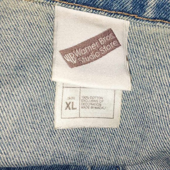 Warner Brothers Motion Pictures Vintage Denim Jacket Size XL - Picture 4 of 6